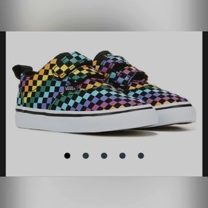 Kids size 7 rainbow Vans running shoes sneakers
